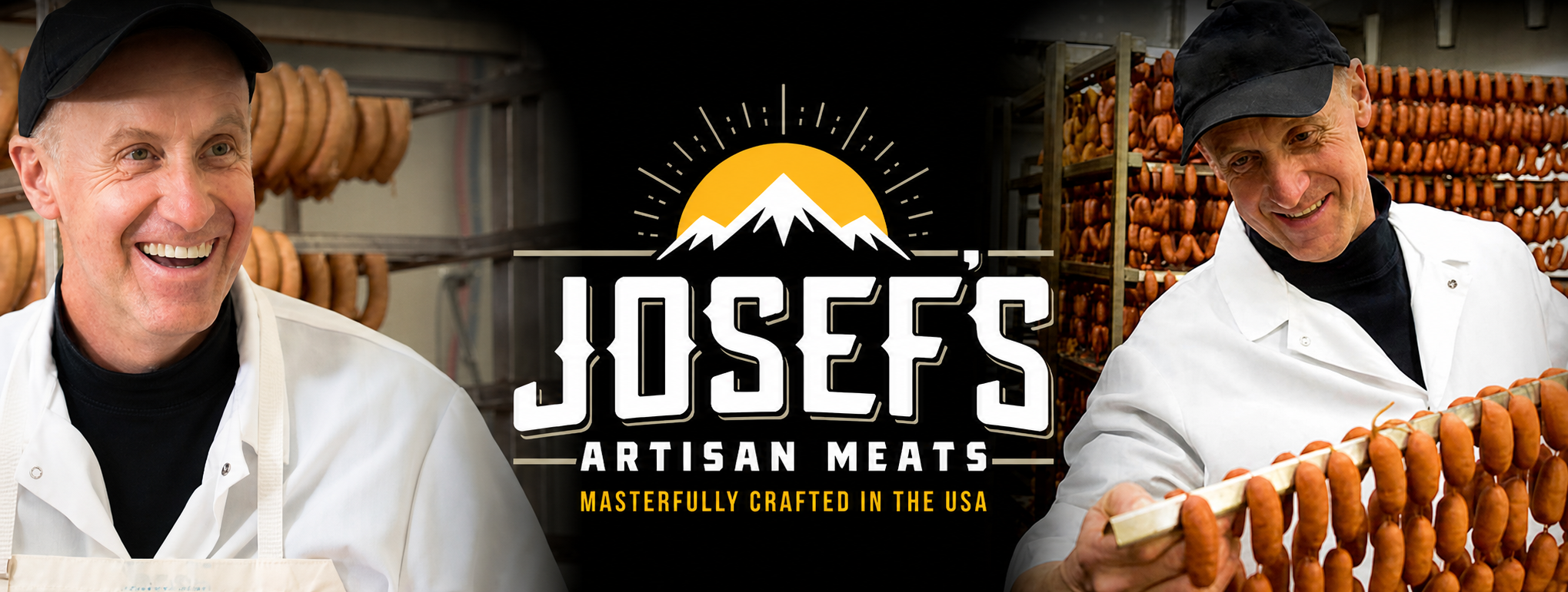 Josef Brenner with artisan meats in production