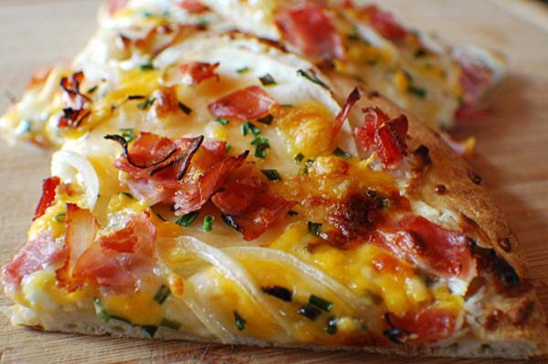 Black Forest ham pizza