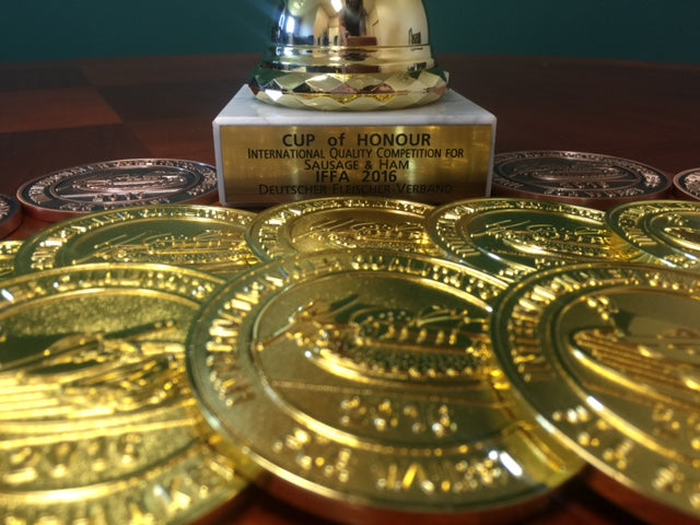 IFFA award medals displayed together