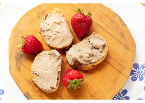 Prepped Smoked Liverwurst with strawberries Josef's Artisan Meats